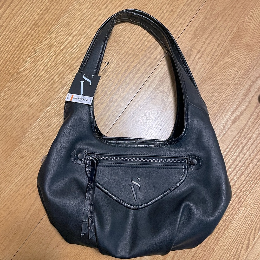 Vera Wang Contemporary HB Black Sidekick Triple-entry Satchel NWT